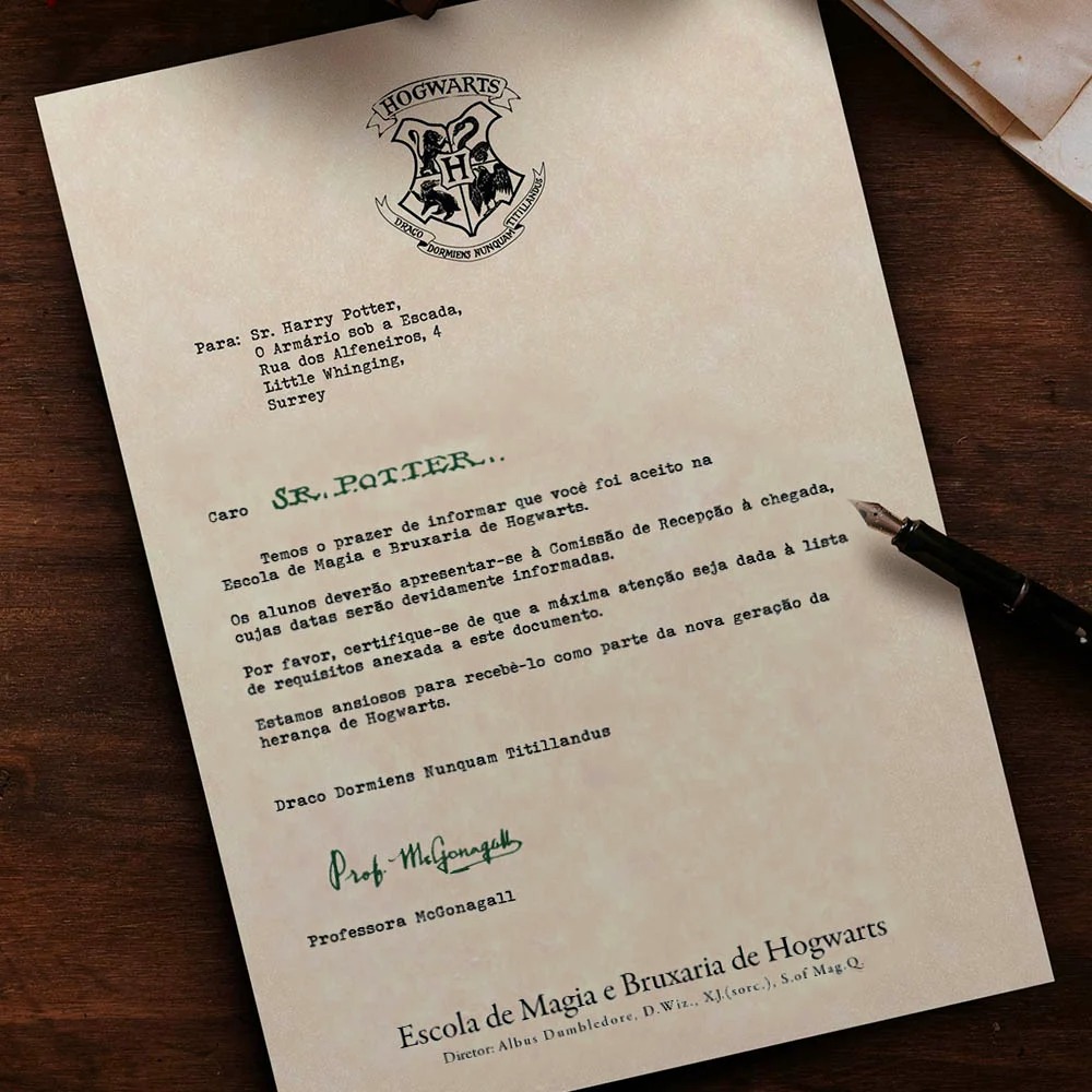 Caixa Carta de Hogwarts com Tabletes 100g — imagem 2 de 3