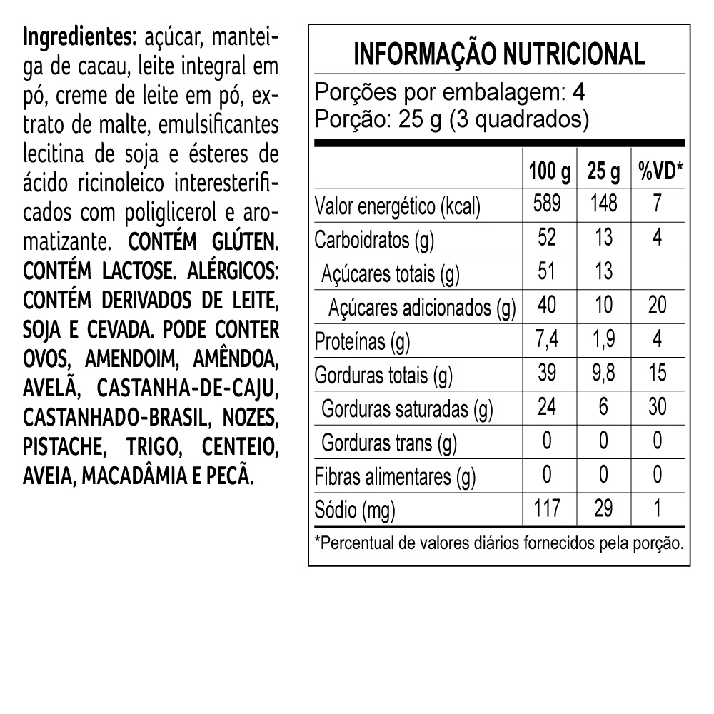 Tablete laCreme de Chocolate Branco 100g — imagem 2 de 2