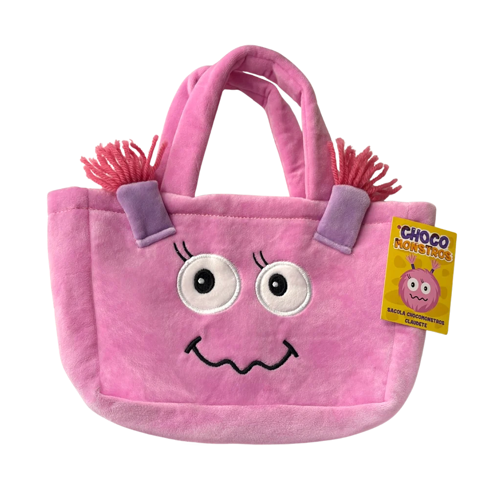 Bolsa de Veludo Claudete Chocomonstros